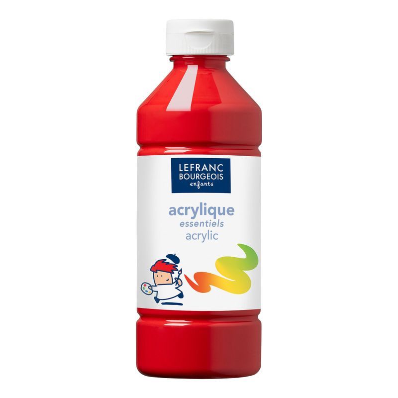 LB Acrylic 500ml 001 White, matta, matta akryyliväri