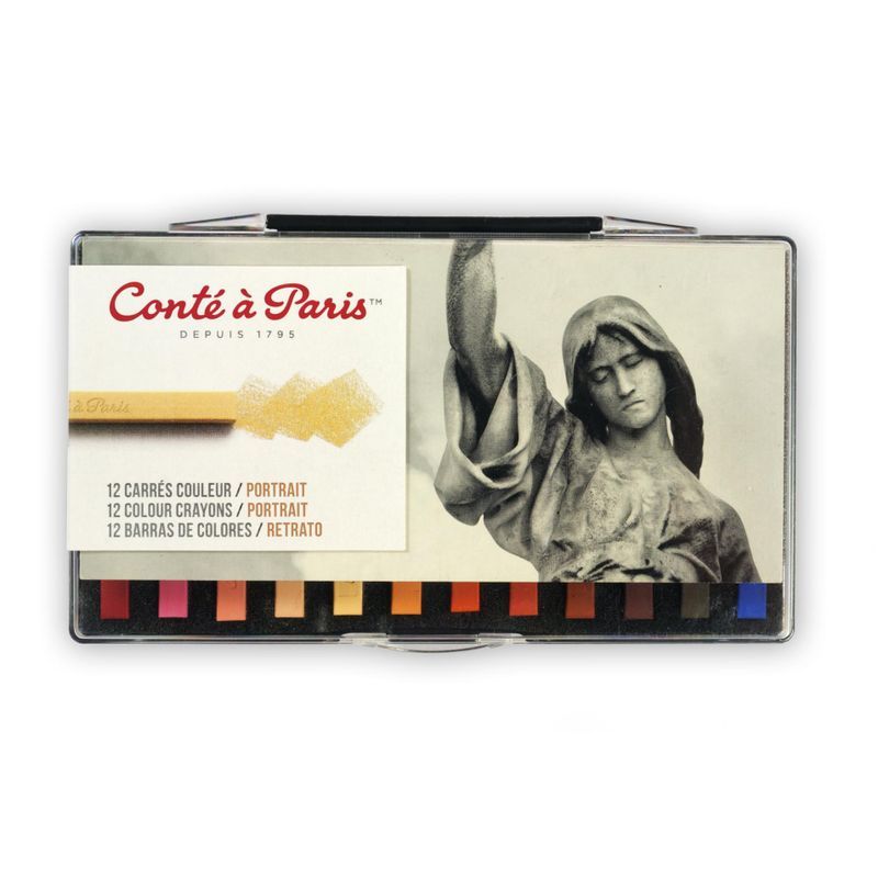 CAP Carres pastelliliitulajitelma 12 muotokuva, muovikotelo