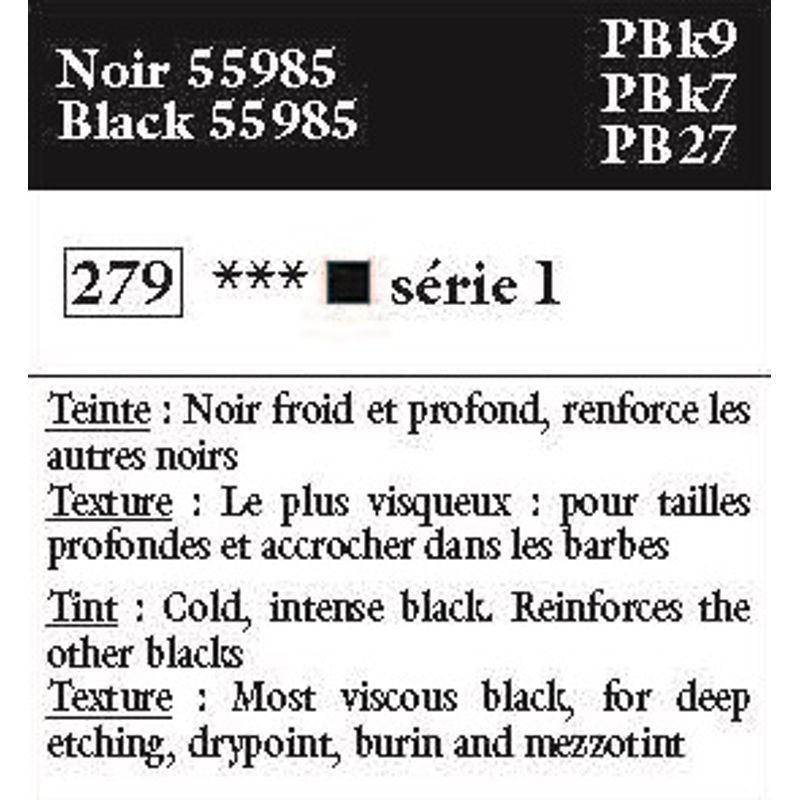 CBN Printing Waterwashable Ink 279 Black 55985 (1), 60ml vesiliukoinen syväpainoväri