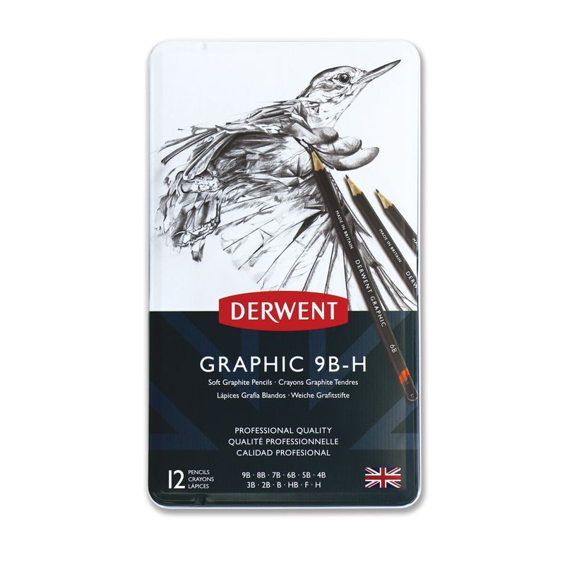 Derwent Graphic 12 9B-H Soft, lyijykynälajitelma 34215
