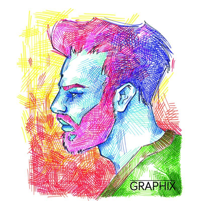 PA. Marabu Graphix Permanent 12 Significant, fineliner 0,5mm ja pyöreä 1-2mm