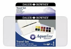 DR Aquafine Travel Tin 12 x ½ akvarellisetti+siv