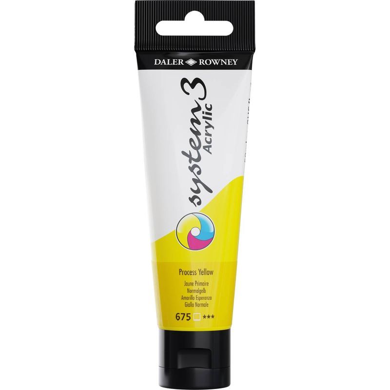 DR System 3 acrylic 59ml 675 Process Yellow, akryyliväri