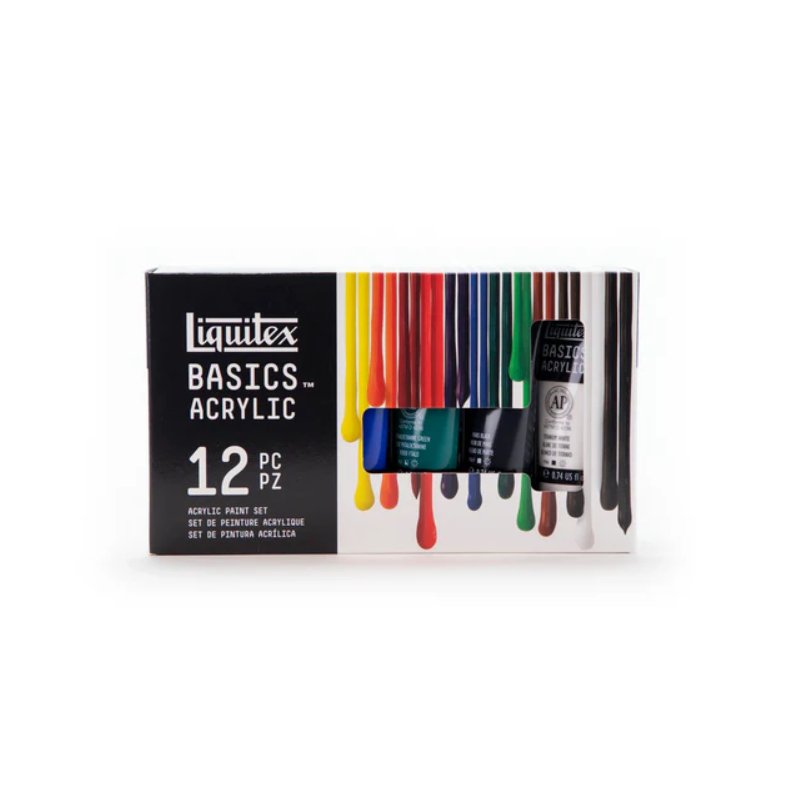 Liquitex Basics Acrylic Set 12x22ml, akryylilajitelma