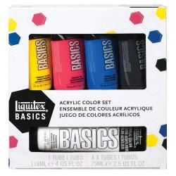 Liquitex Basics Acrylic Set 4x75ml ja 1x118ml, akryylilajitelma