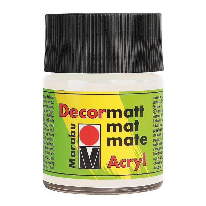 Marabu Askarteluväri matt 50ml 070 White, Valkoinen