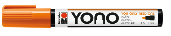 Marabu YONO Marker 1,5-3mm 013 orange, akryylimaalitussi, pyöreä kärki