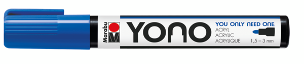 Marabu YONO Marker 1,5-3mm 053 dark blue, akryylimaalitussi, pyöreä kärki