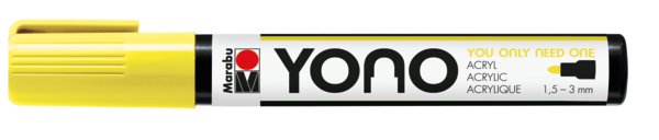 Marabu YONO Marker 1,5-3mm 321 neon-yellow, akryylimaalitussi, pyöreä kärki