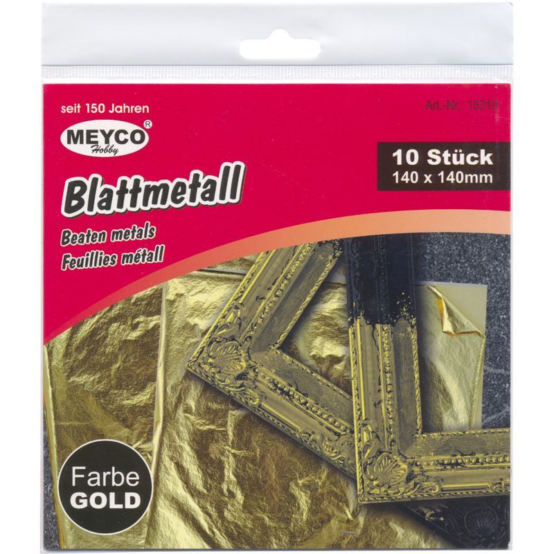 MEYCO Lehtimetalli 140x140mm 10kpl kulta