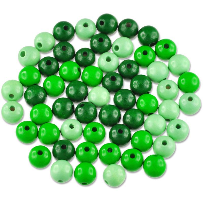 MEYCO Puuhelmimix 10mm 56kpl vihreän sävyt