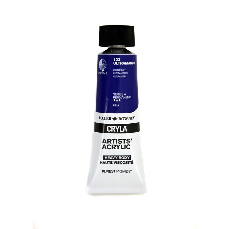 PA. DR Cryla acrylic 75ml 123 Ultramarine (A), taiteilija-akryyliväri