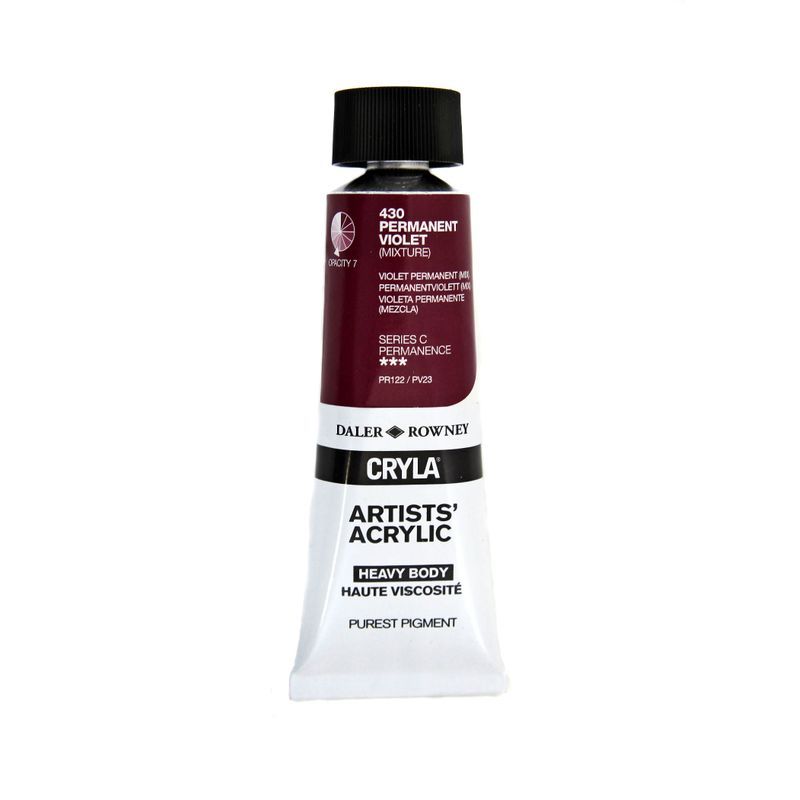 PA. DR Cryla acrylic 75ml 430 Permanent violet(mix, taiteilija-akryyliväri
