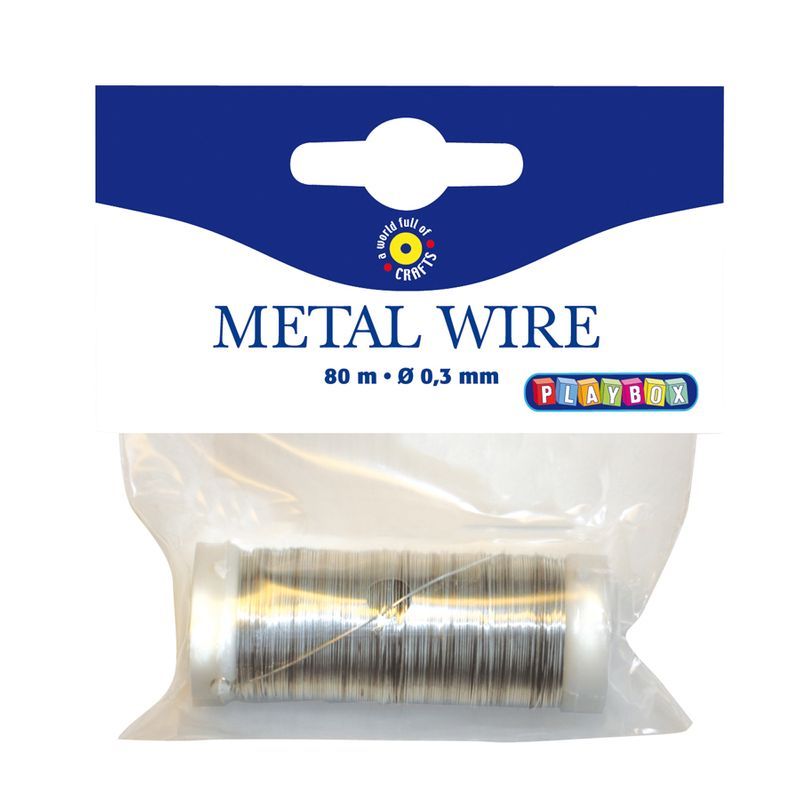 PLAYBOX Metallilanka 0,30mm 80m hopea