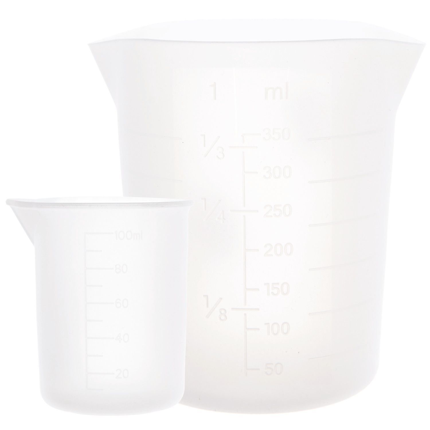 RICO silikonimittakupit 2 kpl 100 ml ja 350 ml, epoksihartsi resin