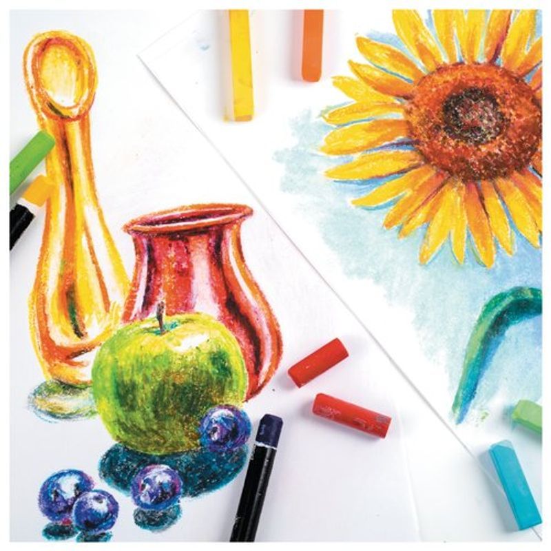 P. Derwent Academy Soft Pastels 24, Nelikulmainen, paksuus 9x9mm, pituus 65mm