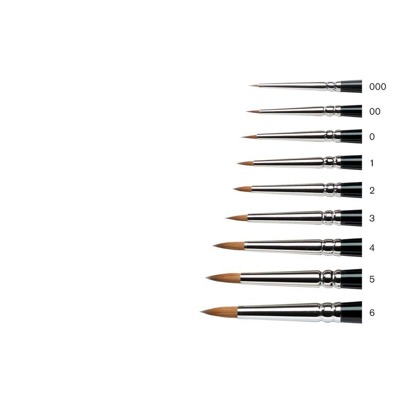 WN Series 7 Mini 00 näädänkarvasivellin H1,2xP5mm, lyhyt varsi pyöreä