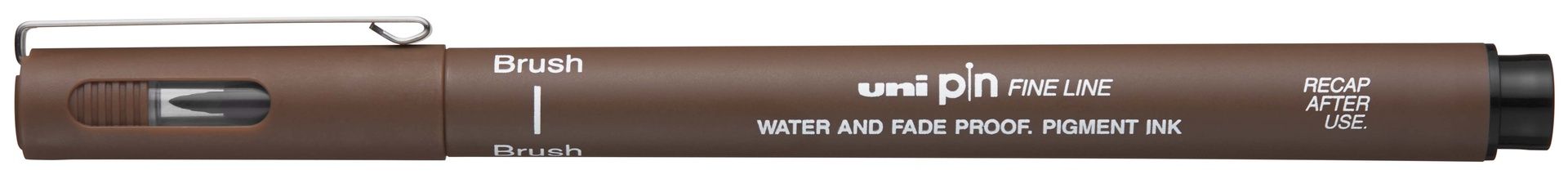 UNI PIN kuitukärkikynä Brush sepia sivellin, sivellinkynä