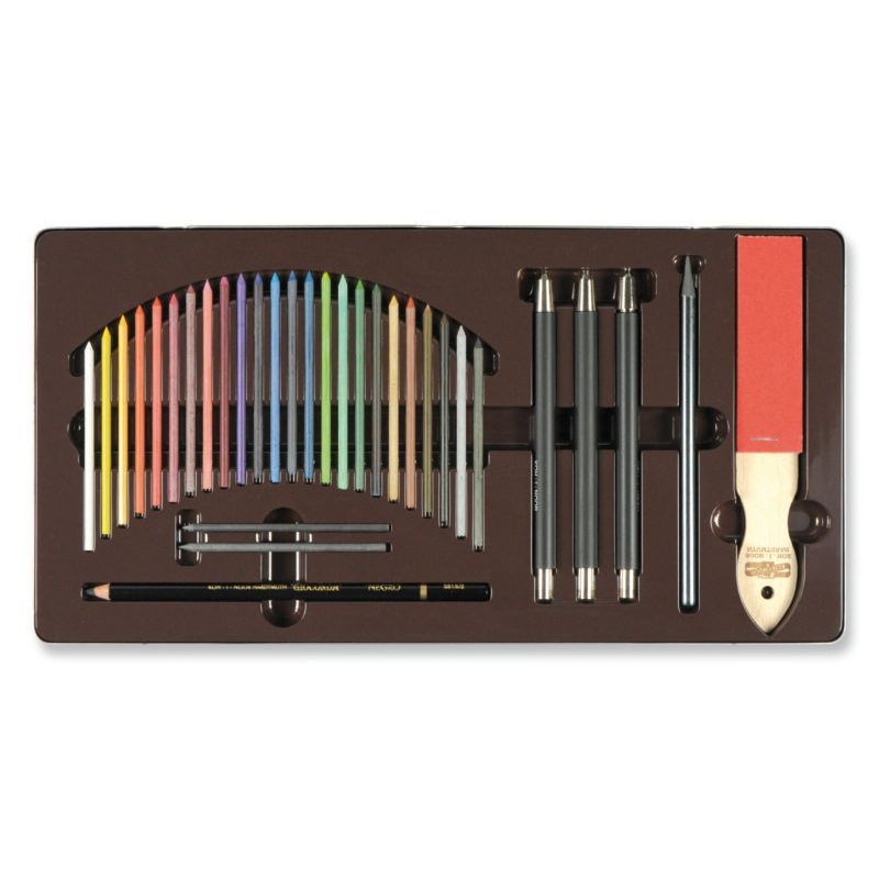P. KOH Polycolor Art set 32kpl,  metallirasia, artistilaatu