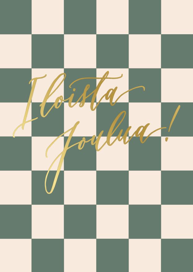 Joulukortti Kalligrafiastudio - Iloista joulua!