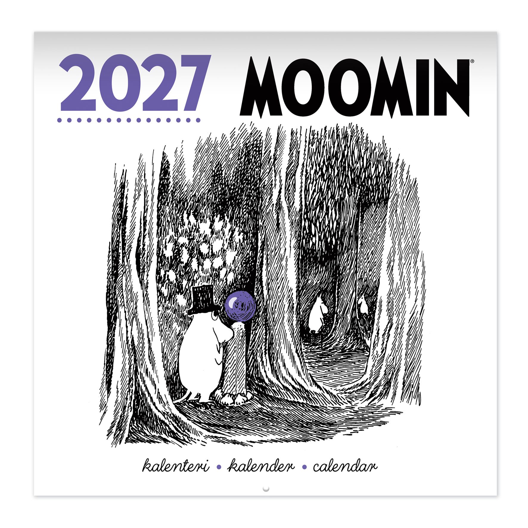 Seinäkalenteri 30x30cm Putinki - Muumi 2027