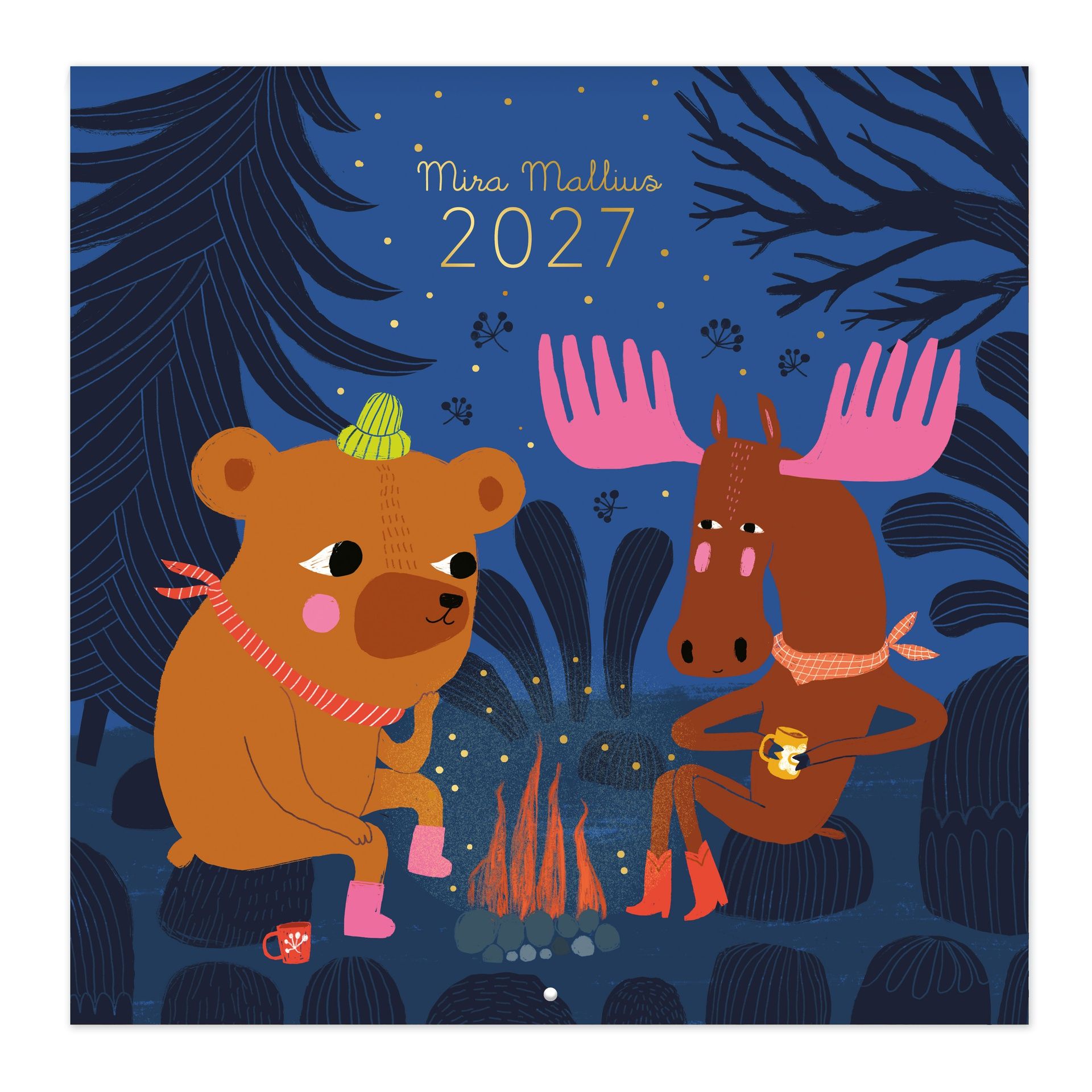 Seinäkalenteri 30x30cm Putinki - Mira Mallius 2027