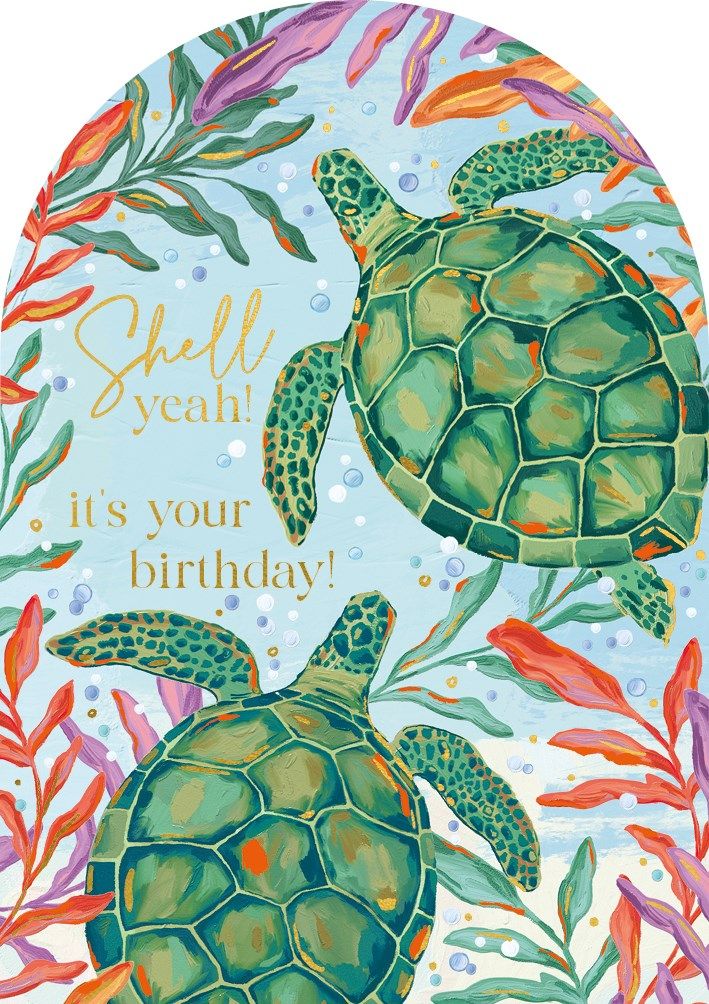 2-osainen kortti The Art File - Sundaze Shell Yeah Birthday