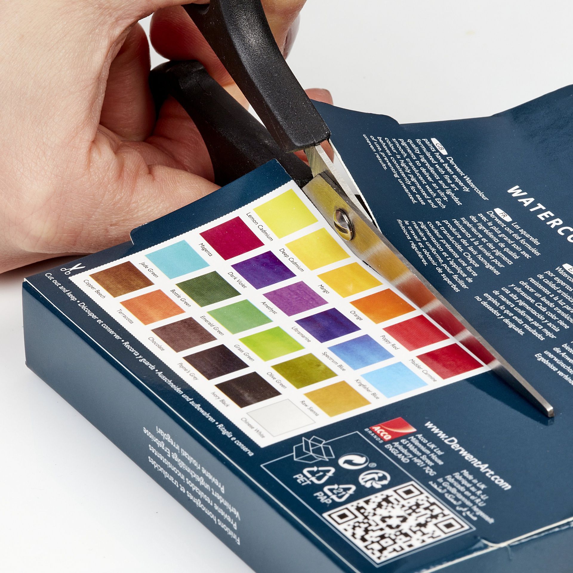 Derwent Watercolour Paint Pan Set 24 sävyä