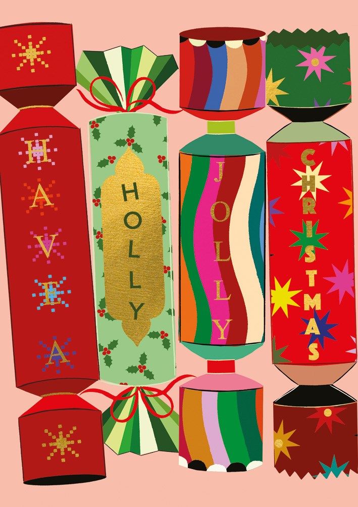 2-osainen joulukortti The Art File - Christmas Crackers