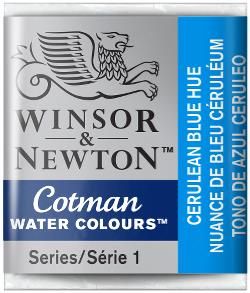 WN Cotman 1/2 (1,7ml) 139 Cerulean Blue Hue, akvarellivärinappi x