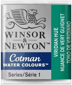 WN Cotman 1/2 (1,7ml) 696 Viridian Hue, akvarellivärinappi x