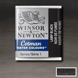WN Cotman 1/2 (1,7ml) 337 Lamp Black, akvarellivärinappi