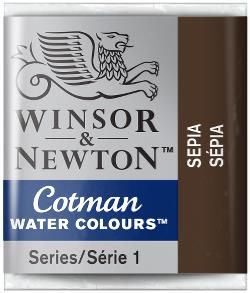 WN Cotman 1/2 (1,7ml) 609 Sepia, akvarellivärinappi