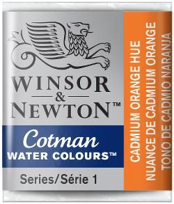 WN Cotman 1/2 (1,7ml) 090 Cadmium Orange Hue, akvarellivärinappi x