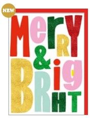 2-osainen joulukortti The Art File - Merry & Bright