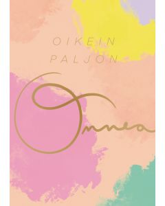 2-osainen kortti Putinki Letters - Oikein paljon onnea