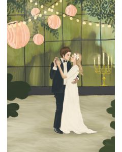 2-osainen kortti Johanna Ilander - Hääpari