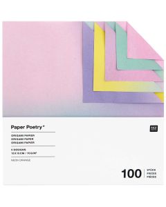Origamipaperi 50 kpl Rico Design - Blurry gradient