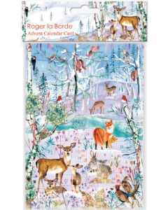 Joulukalenterikortti Roger la Borde - Eläimet metsässä