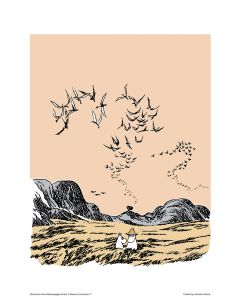 Juliste Putinki Muumi 24x30cm - Muumipeikko ja linnut