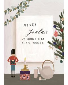 2-osainen kortti joulu Johanna Ilander - "Hyvää joulua ja onnellista uutta vuotta