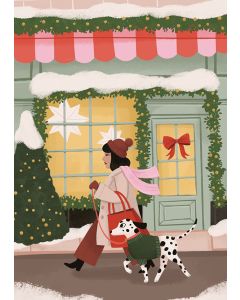 2-osainen kortti joulu Kaisu Sandberg - Joulukatu