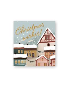 Pakettikortti joulu Putinki Sandberg - "Christmas wishes!" kirkko