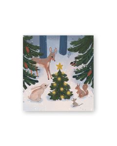 Pakettikortti joulu Putinki Sandberg - Metsän joulu