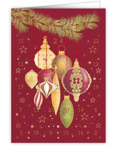 Joulukalenterikortti Quire - Joulukoristeet