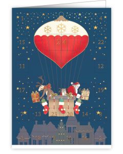 Joulukalenterikortti Quire - Kuumailmapallo