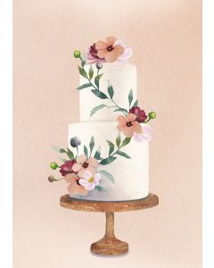 2-osainen hääkortti Henna Adel - Hääkakku