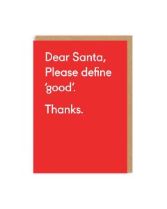 2-osainen joulukortti Ohh Deer - Define 'good'