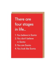 2-osainen joulukortti Ohh Deer - Four stages in life...