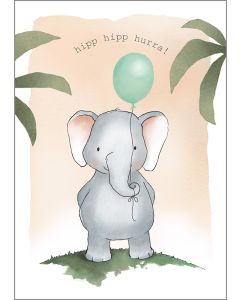 Postikortti Henna Adel - Hipp hipp hurra! Norsu